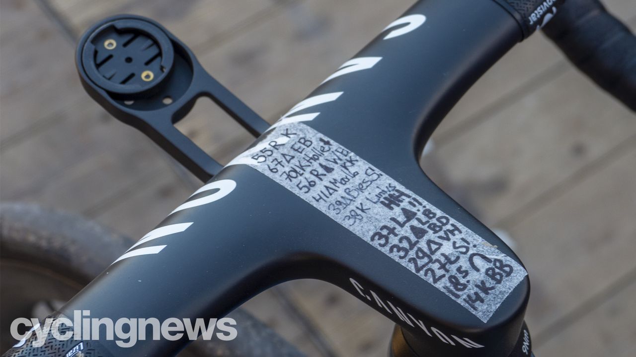 Podium bikes at the women's Omloop Het Nieuwsblad