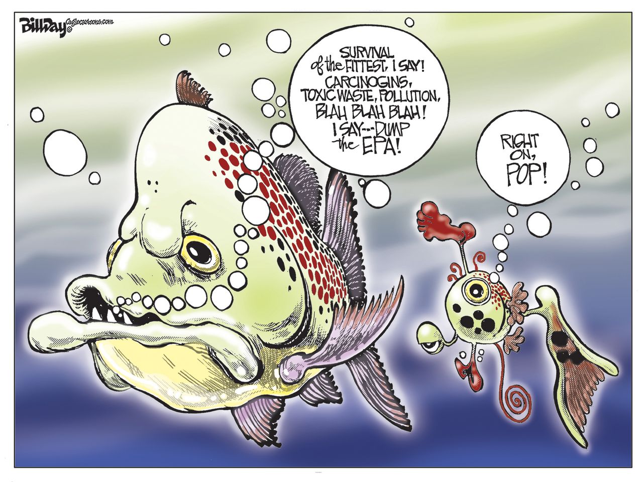 Political Cartoon U.S. Donald Trump EPA climate change