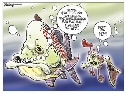 Political Cartoon U.S. Donald Trump EPA climate change