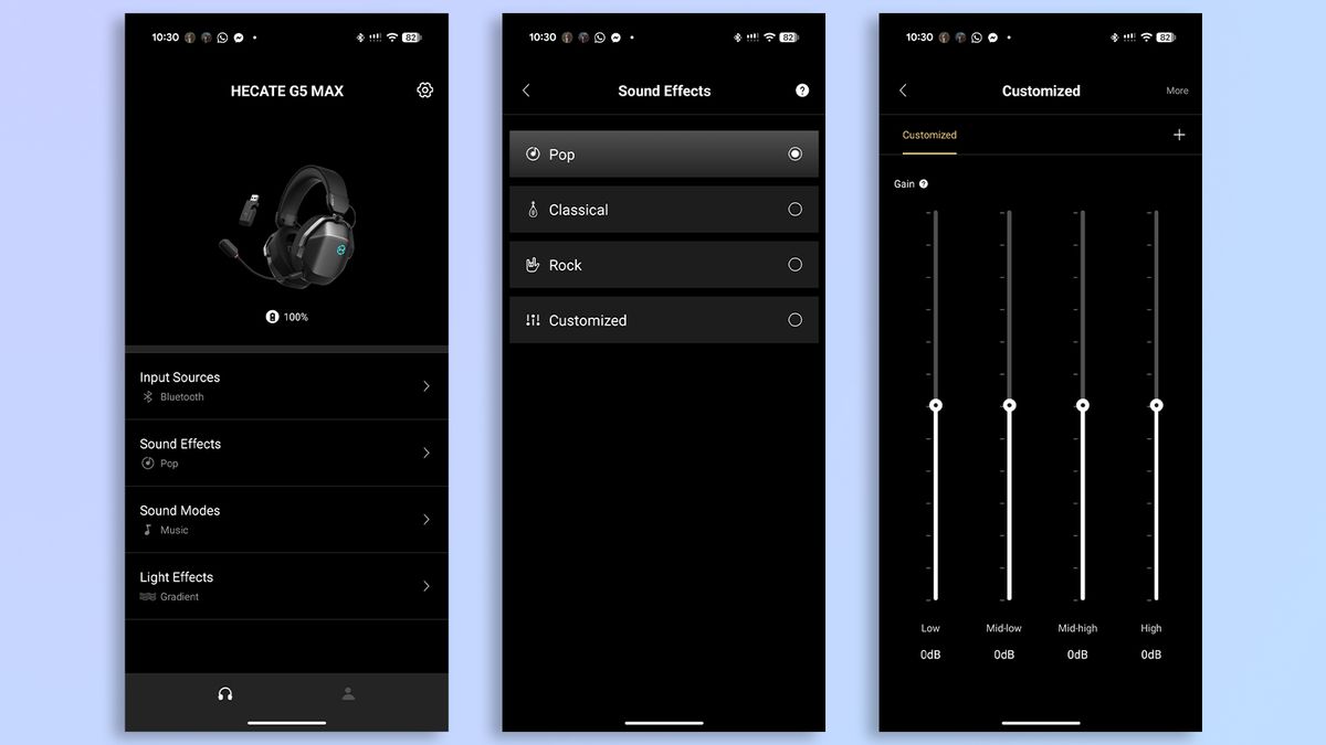 Edifier G5 Max customization app screenshot
