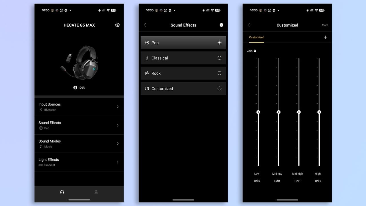 Edifier G5 Max customization app screenshot