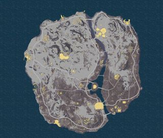 PUBG's new snow map from above