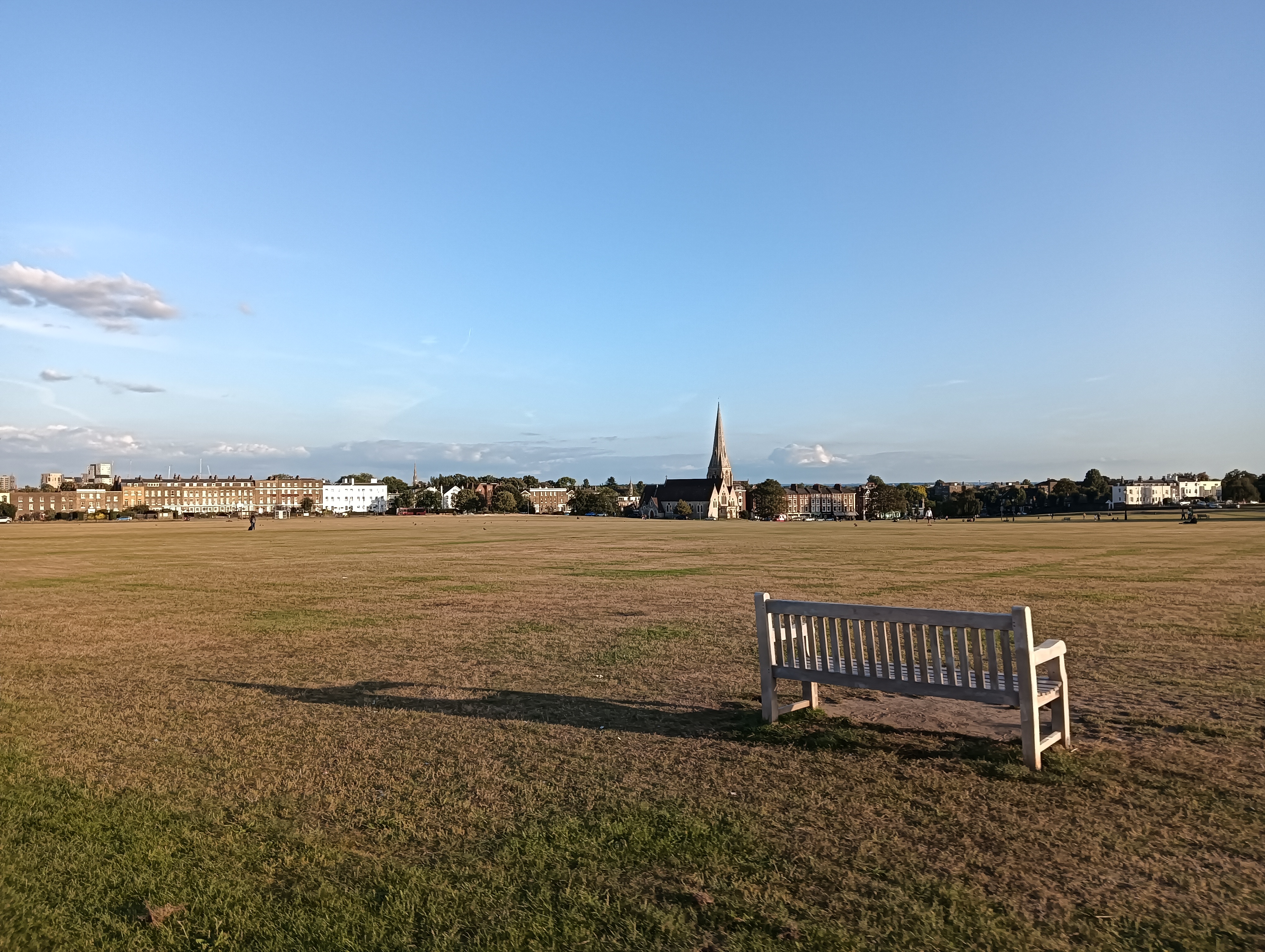 An Oppo A78 photo of London's Blackheath at sunset