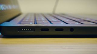 A MacBook Pro 14 (M4, 2024) on a desk