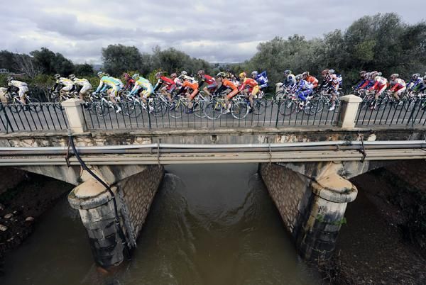 The peloton in action during stage one of the Volta ao Algarve.