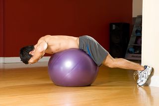 Gym ball back extension