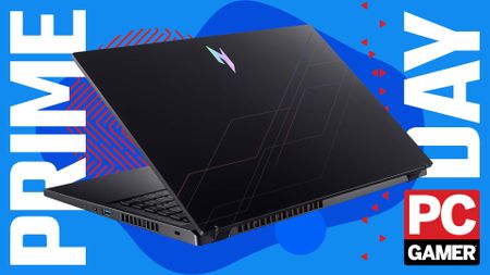 Acer Nitro gaming laptop on a Prime Day background