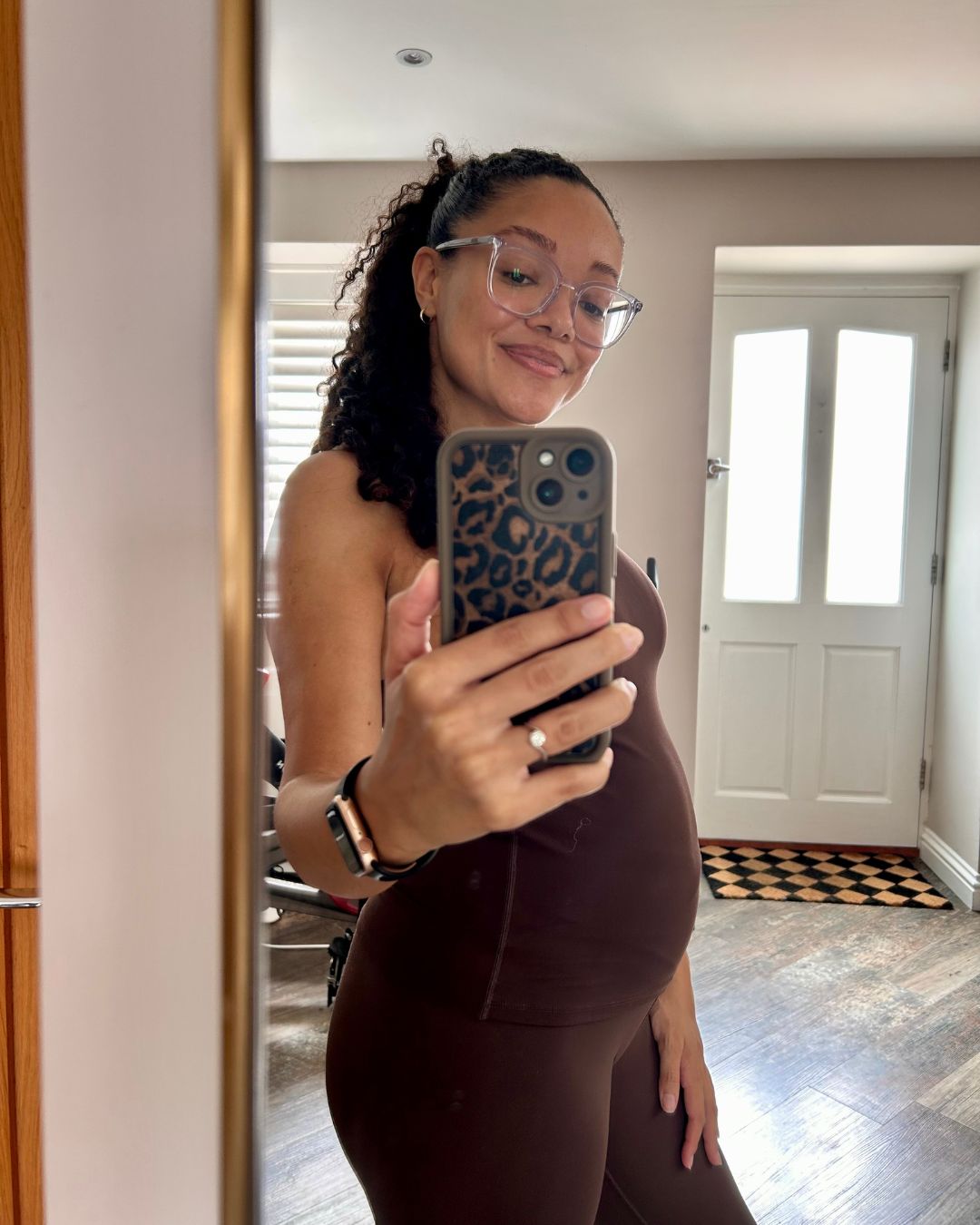 Health writer Becks Shepherd during her childs pose challenge