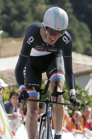 Andy Schleck (Leopard Trek) gets his race underway