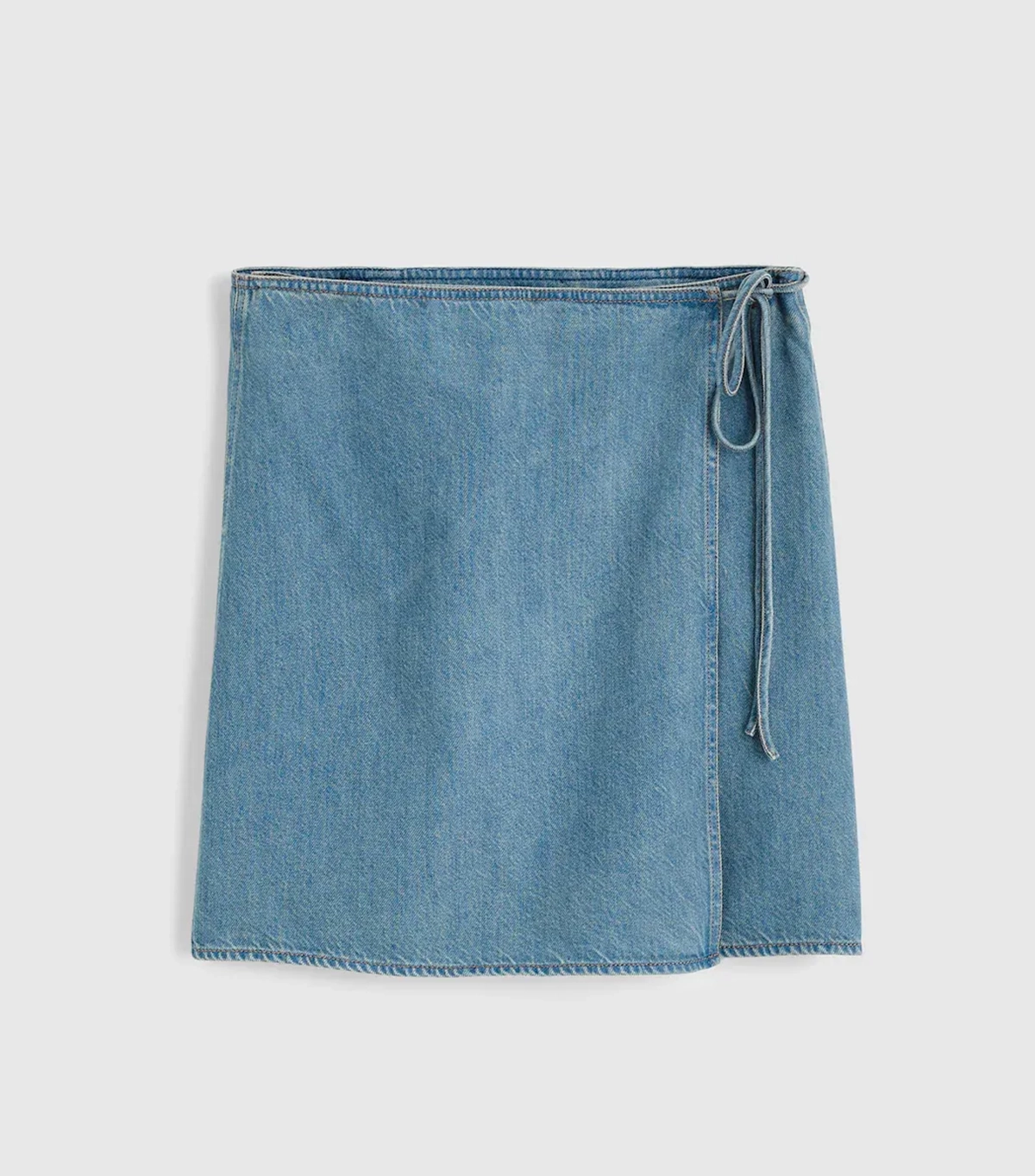 Madewell, Airy Denim Ruched Squareneck Tank