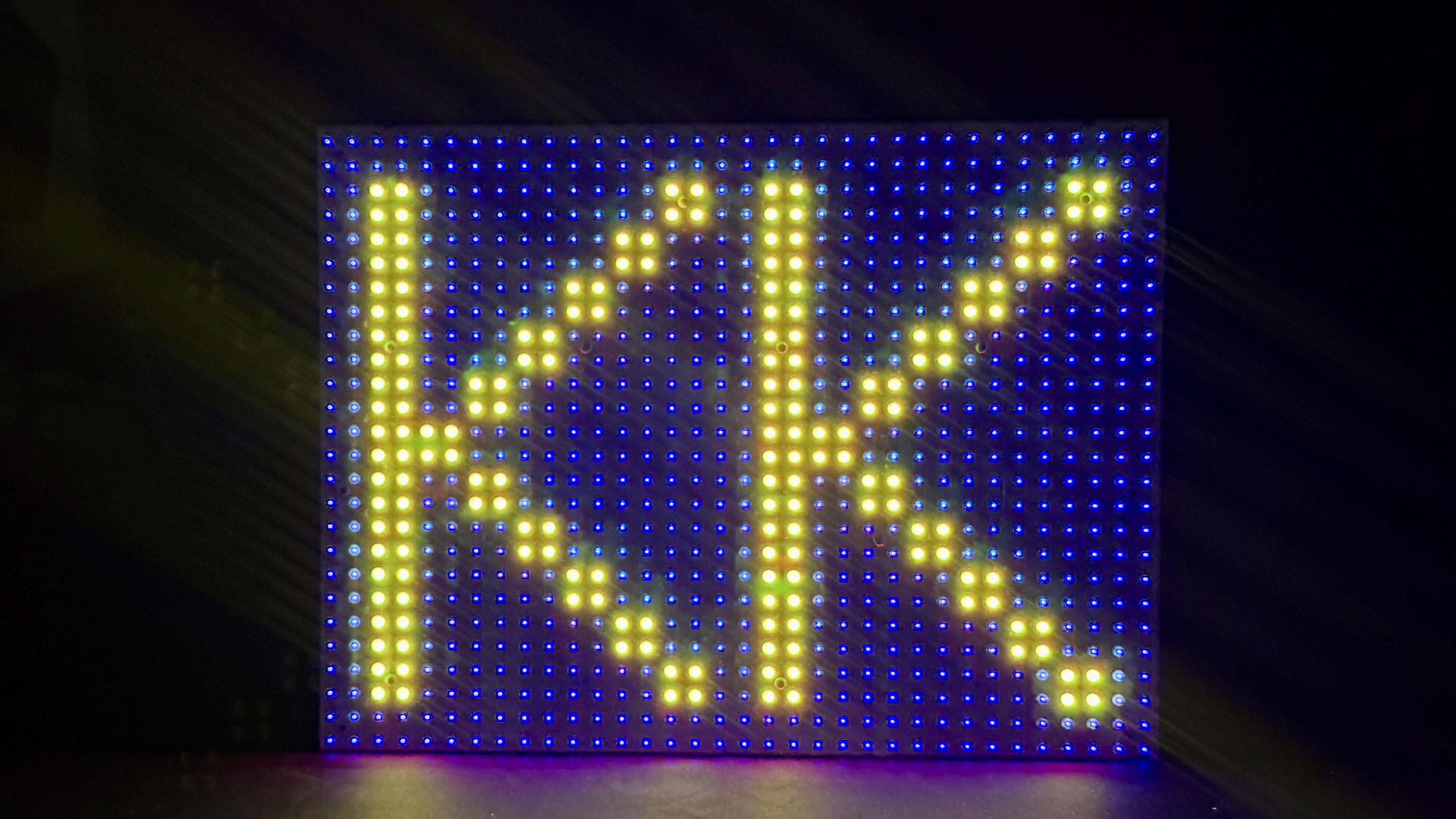 Sony RGB Mini-LED prototype displaying initials.