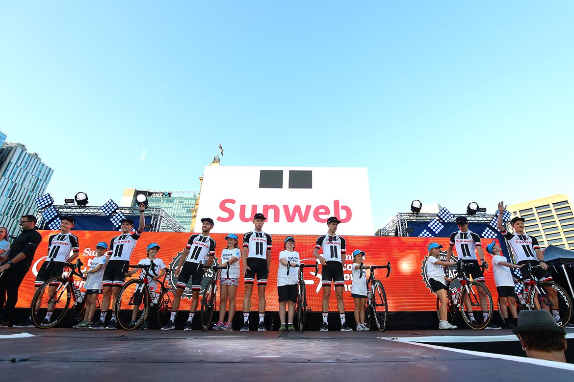Team Sunweb at the Tour Down Under presentation.