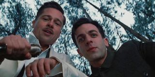 Brad Pitt and B.J. Novak in Inglourious Basterds