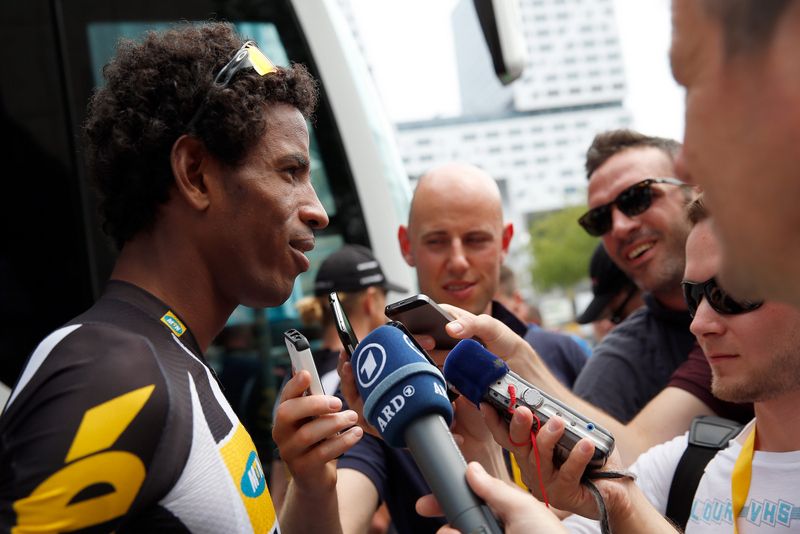 Daniel Teklehaimanot was a man in demand