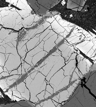 Mars meteorite veins