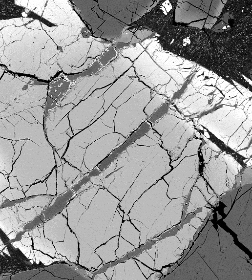 Mars meteorite veins