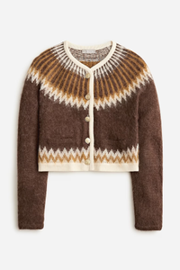 J.Crew Fair Isle Cardigan Sweater in Brushed Yarn | $148 $115 at J.Crew