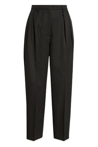 Emmett Pleated Virgin Wool Tapered Leg Pants