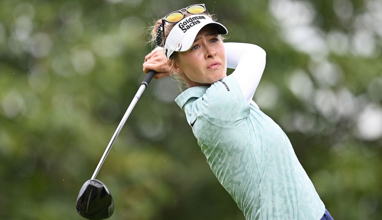 Nelly Korda strikes her tee shot