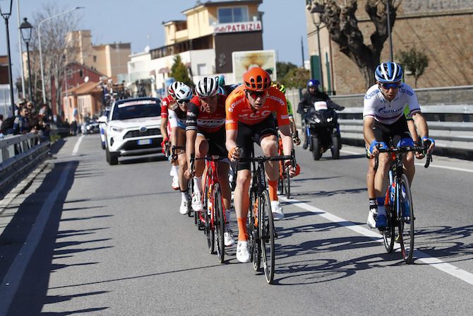 Nathan Van Hooydonck (CCC Team) leads the breakaway on stage 5 of the 2019 Tirreno-Adriatico
