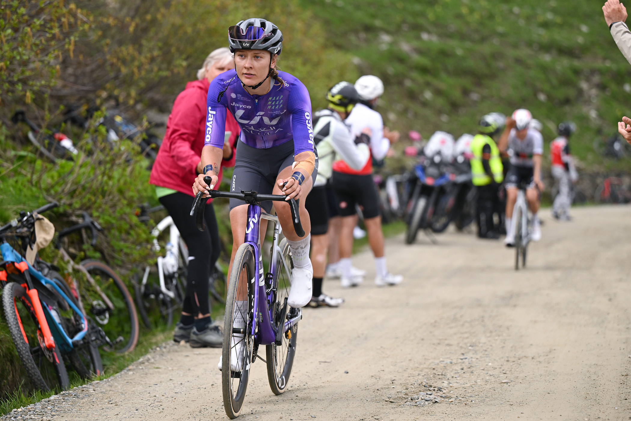 Caroline Andersson of Sweden and Team Liv AlUla Jayco competes during the 37th Giro d'Italia Women 2026