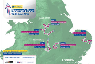2016 Women's Tour route