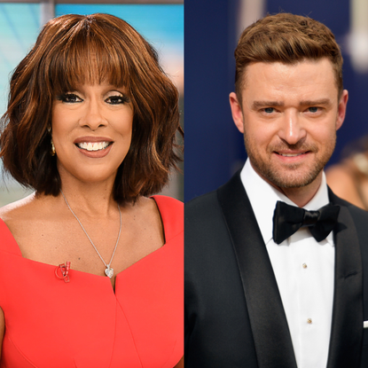 Gayle King and Justin Timberlake