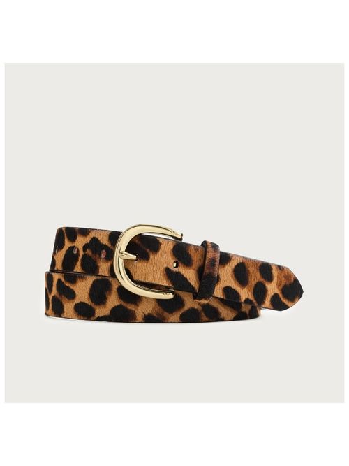 Calf Hair Belt in Leopard