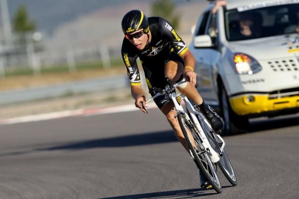 Taylor Phinney (Trek-Livestrong) rides to his second time trial victory this week.