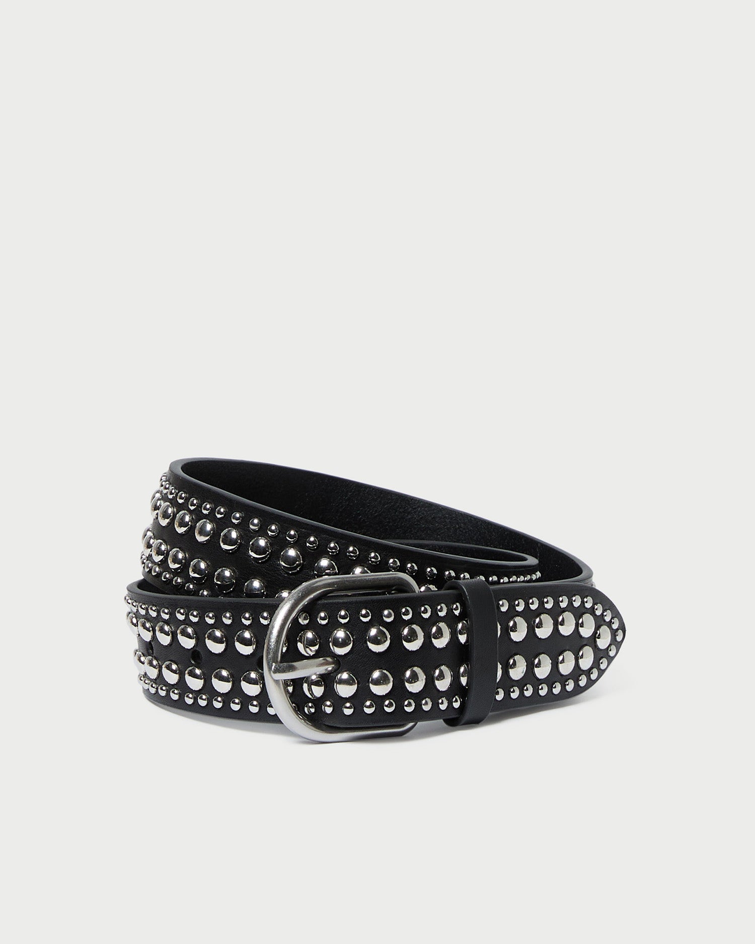 Isaac Black/silver Studded Belt - Black/silver / Xs/s