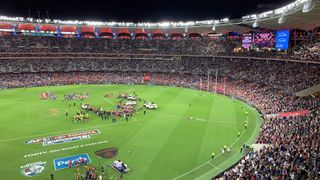 Perth's brand new Optus Stadium hosting the AFL final