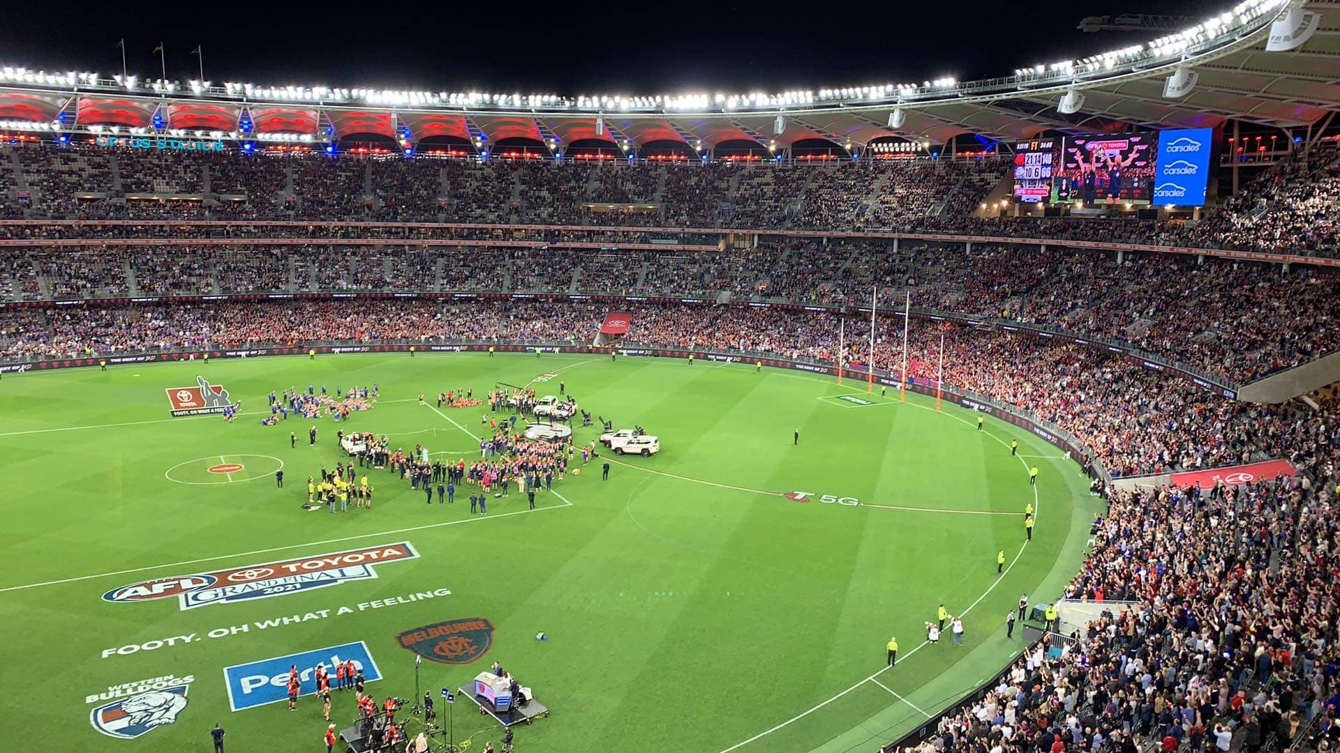 Perth's brand new Optus Stadium is hosting the AFL final