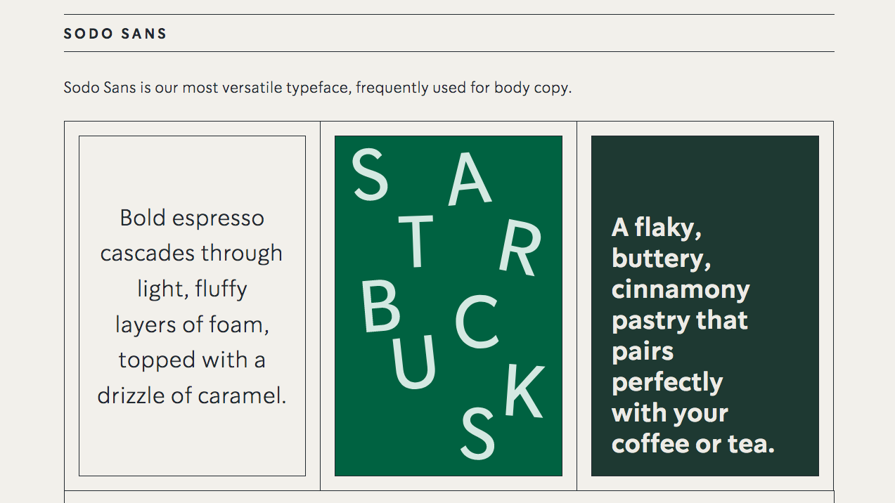 Starbucks microsite screenshots