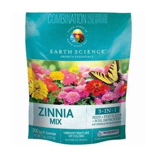 A packet of zinnia seeds