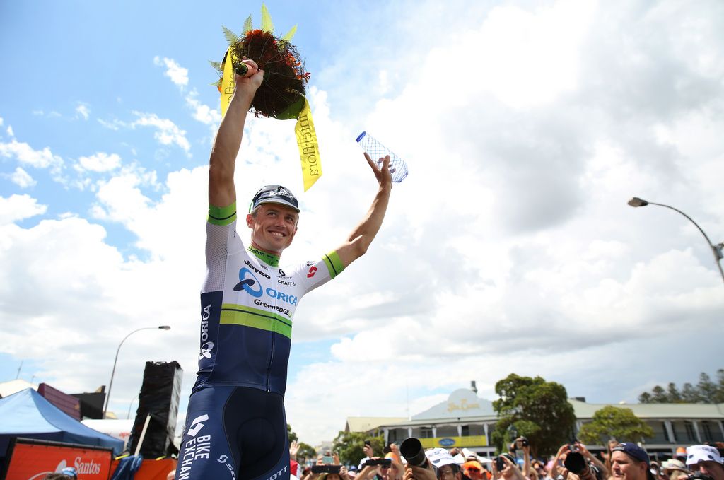 Simon Gerrans enjoying a moment in the sun at the Tour Down Under