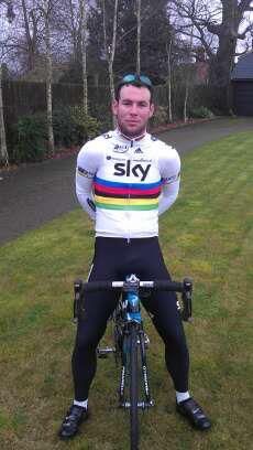 Cavendish in his new Team Sky kit