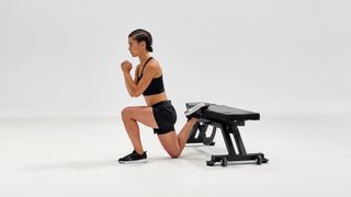 elevated split squat exercise