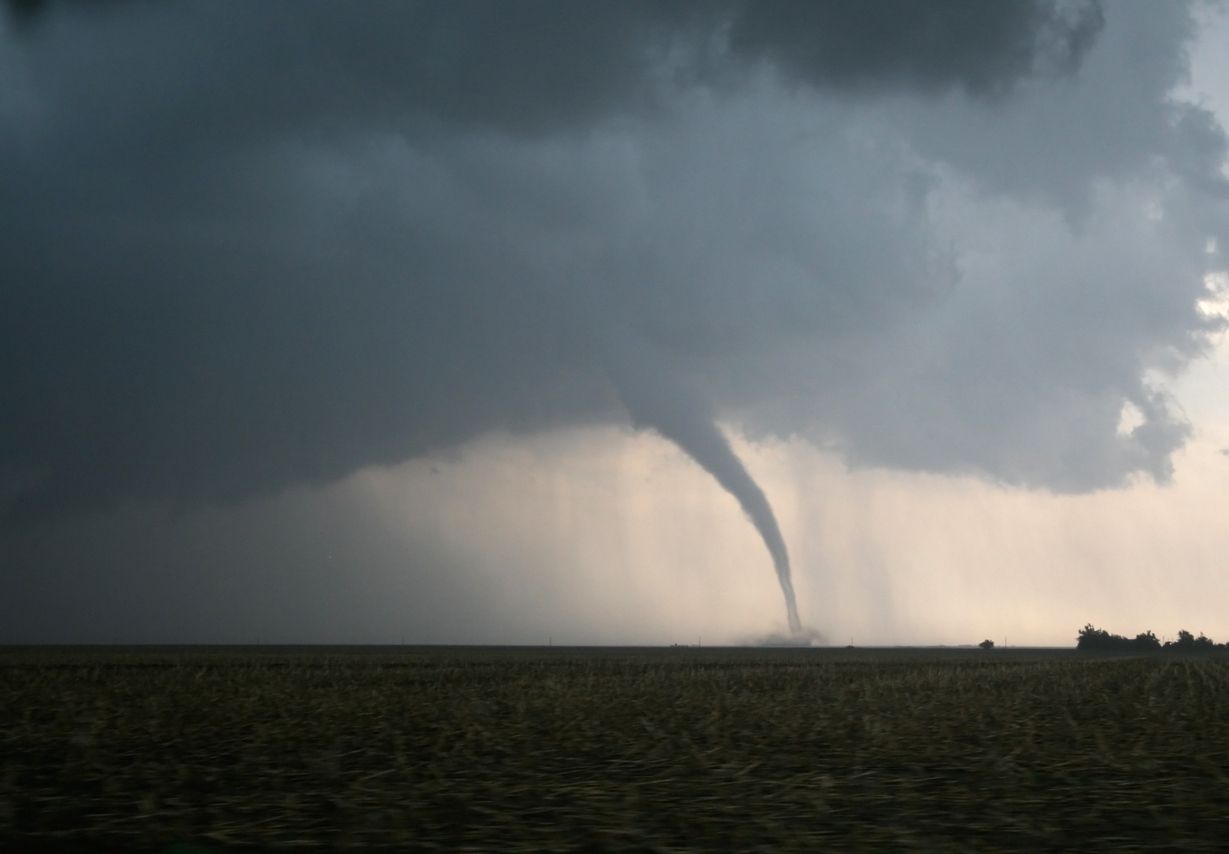 A tornado funnel.