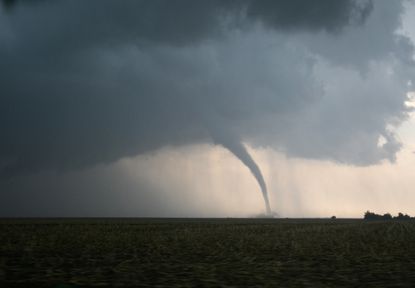 A tornado funnel.