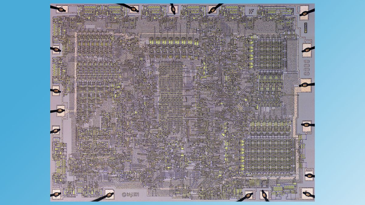CPU collector stitches 216 micrographs to create high resolution die shot of the legendary i8008 — Intel’s 54-year-old milestone 8-bit CPU seen like never before