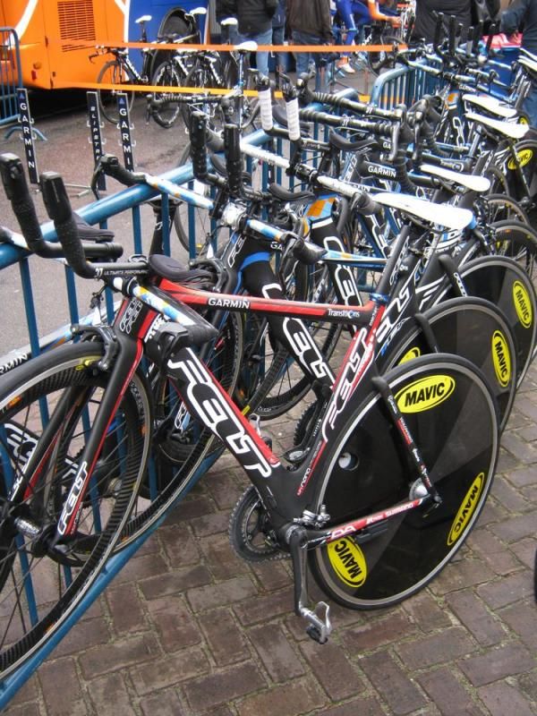 The Garmin-Transitions-Felt bikes are ready