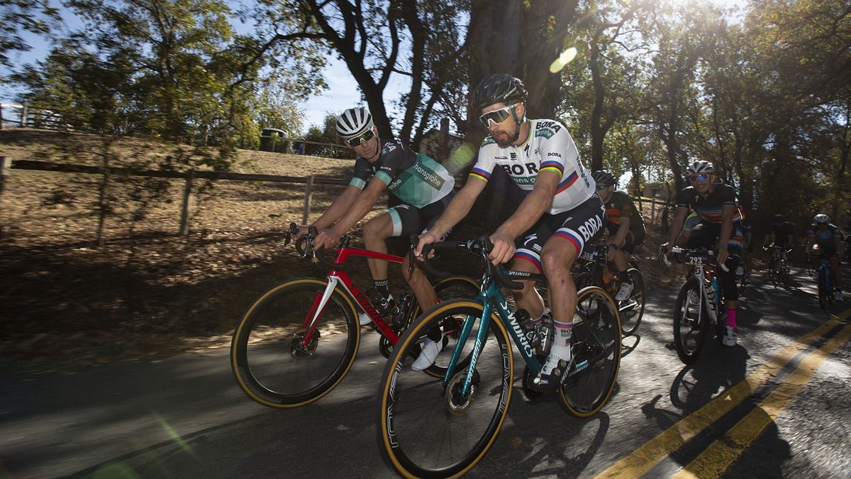Bodnar and Sagan chat during the ride