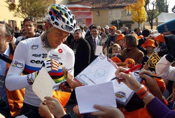 Hushovd was the star attraction at the start of the race