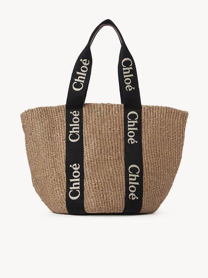 Large Woody Tote Bag in Natural Fibres