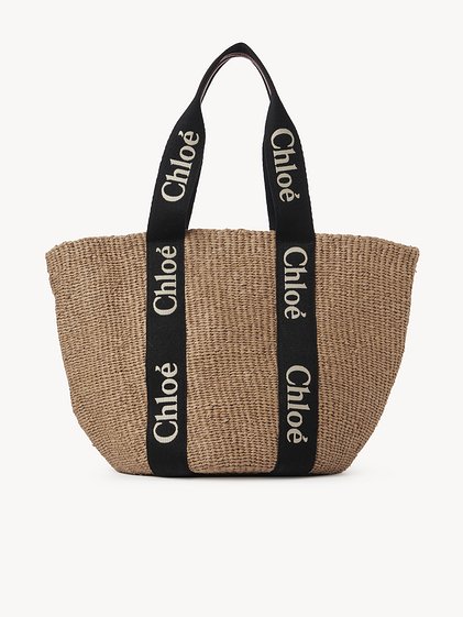 Large Woody Tote Bag in Natural Fibres