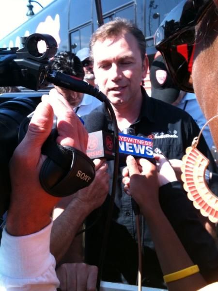 Johan Bruyneel faces the media