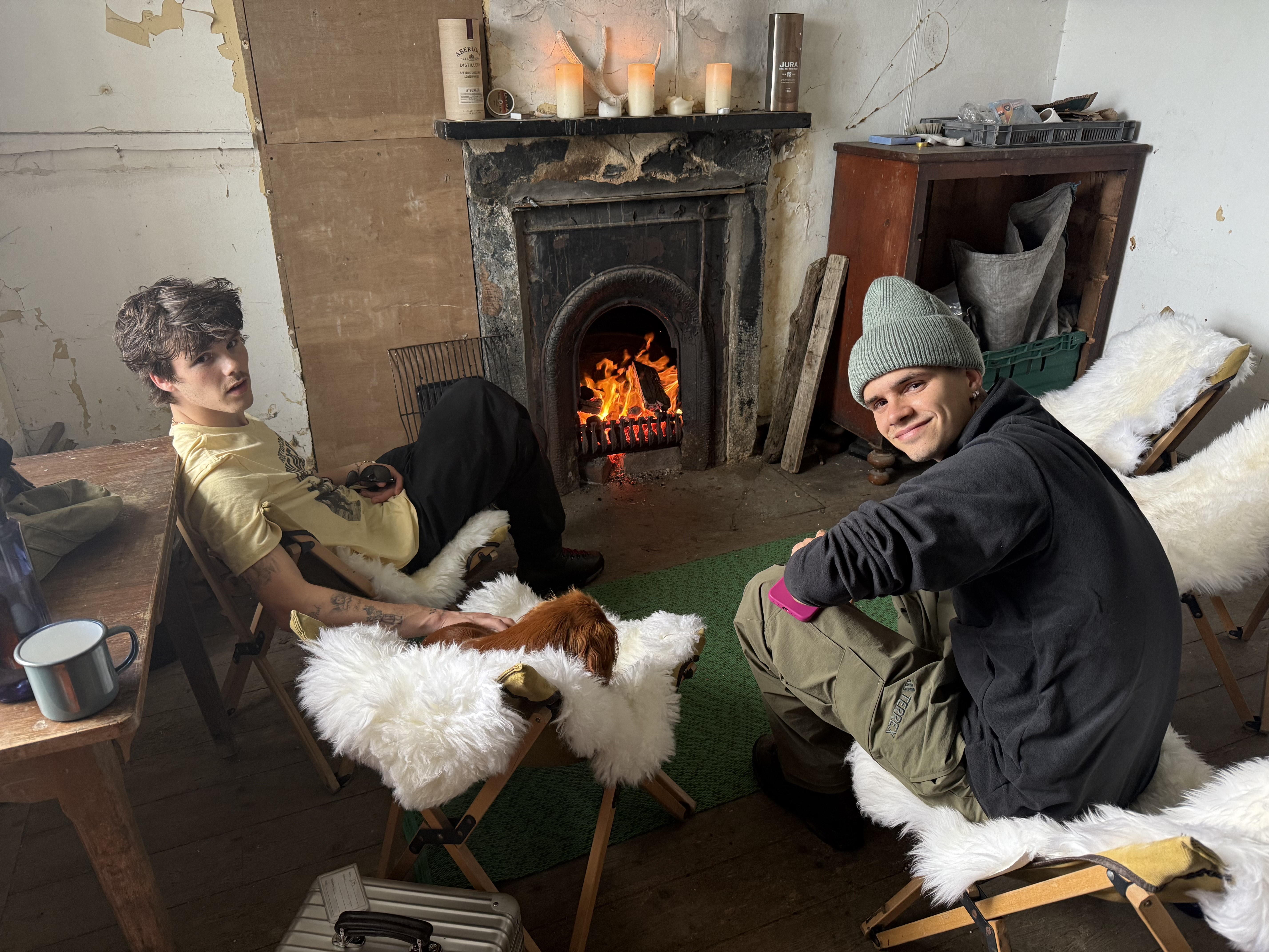 Cruz and Romeo Beckham in Scotland