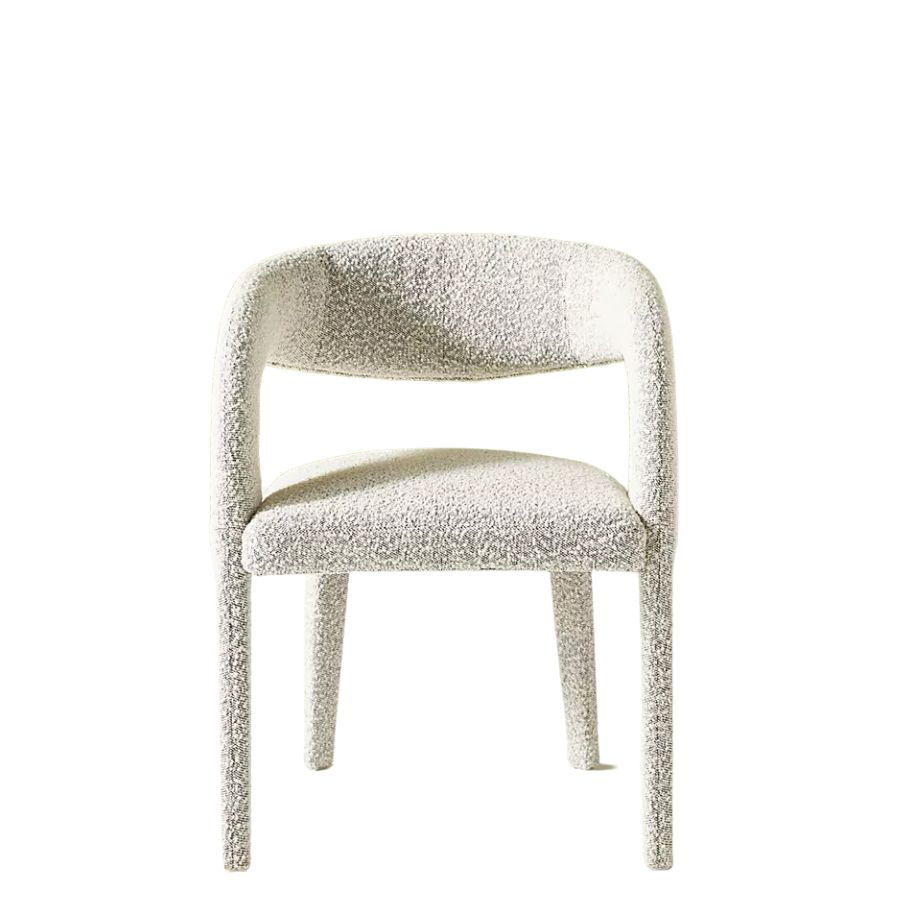 boucle dining chair