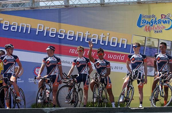 The Champion System outfit at the presentations in Kuala Lumpur.
