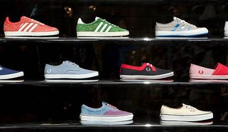 A store display of trainers.